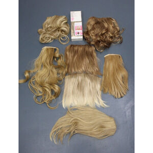 HairDo JESSICA SIMPSON Clip-In Hair Extensions LOT of 8 Blonde Sandy Mix